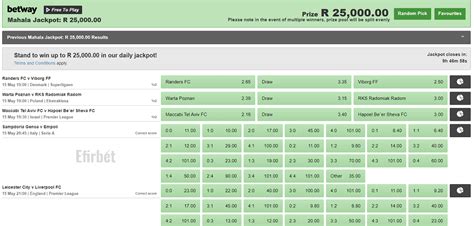 BetWay Jackpot Predictions .